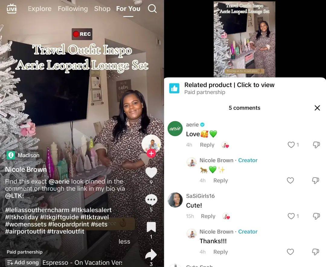 新趋势：Tik Tok与网红购物应用LTK合作
